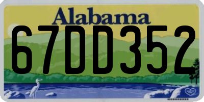 AL license plate 67DD352