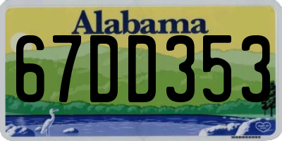 AL license plate 67DD353