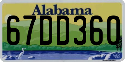 AL license plate 67DD360