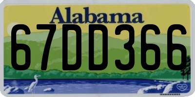 AL license plate 67DD366