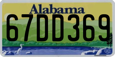 AL license plate 67DD369