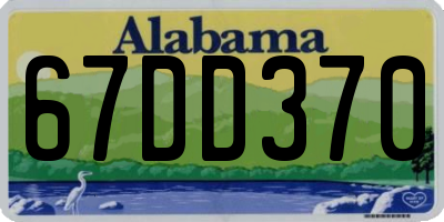 AL license plate 67DD370
