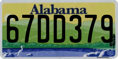 AL license plate 67DD379