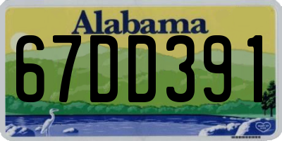 AL license plate 67DD391