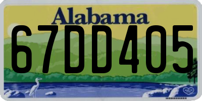 AL license plate 67DD405