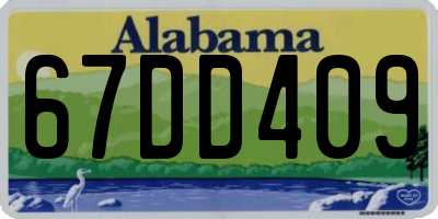 AL license plate 67DD409