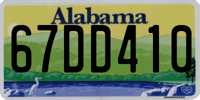 AL license plate 67DD410