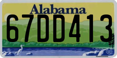 AL license plate 67DD413