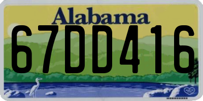 AL license plate 67DD416