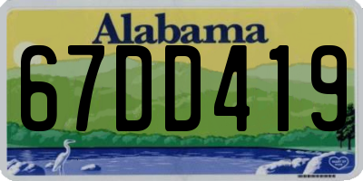 AL license plate 67DD419