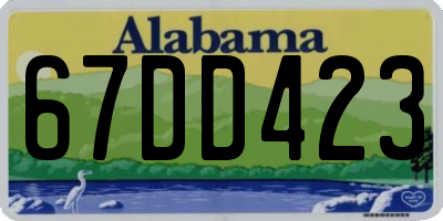 AL license plate 67DD423