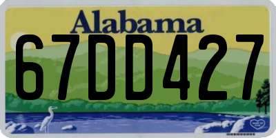 AL license plate 67DD427