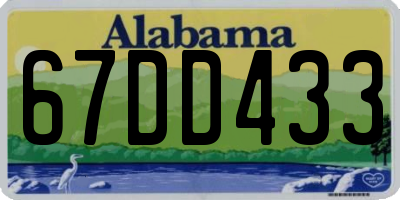 AL license plate 67DD433