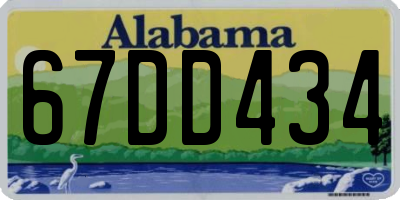 AL license plate 67DD434
