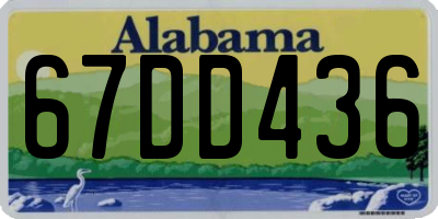 AL license plate 67DD436