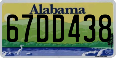 AL license plate 67DD438
