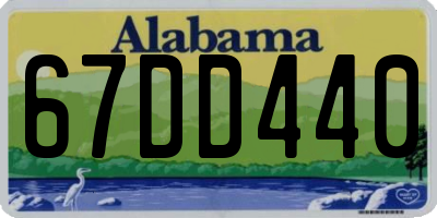 AL license plate 67DD440