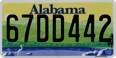 AL license plate 67DD442