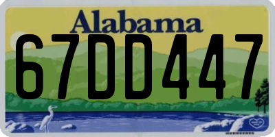 AL license plate 67DD447