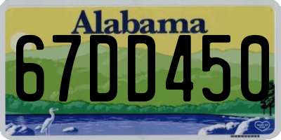 AL license plate 67DD450