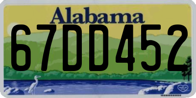 AL license plate 67DD452