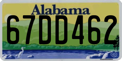 AL license plate 67DD462