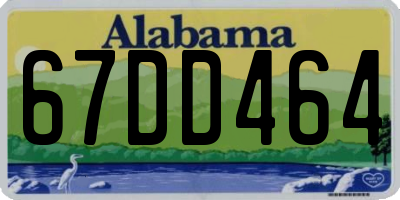 AL license plate 67DD464