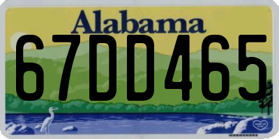 AL license plate 67DD465