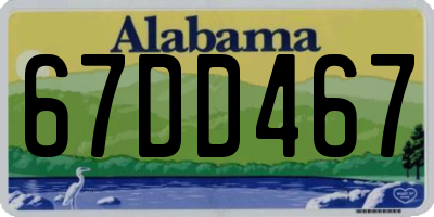 AL license plate 67DD467