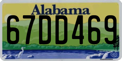 AL license plate 67DD469