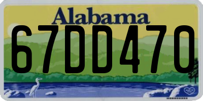 AL license plate 67DD470