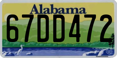 AL license plate 67DD472