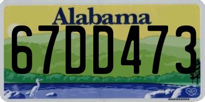 AL license plate 67DD473