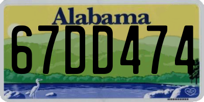 AL license plate 67DD474