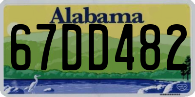 AL license plate 67DD482