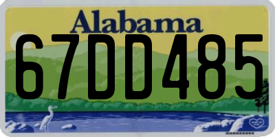 AL license plate 67DD485