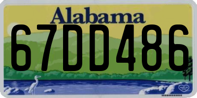 AL license plate 67DD486