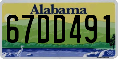 AL license plate 67DD491
