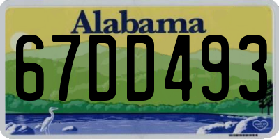 AL license plate 67DD493