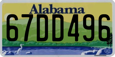 AL license plate 67DD496