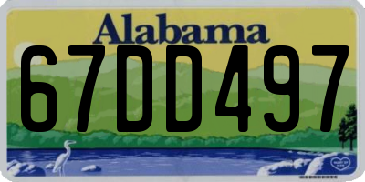AL license plate 67DD497