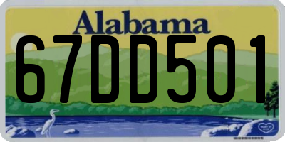 AL license plate 67DD501