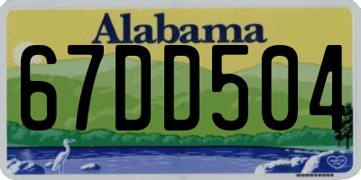 AL license plate 67DD504