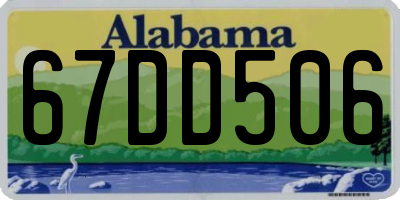 AL license plate 67DD506
