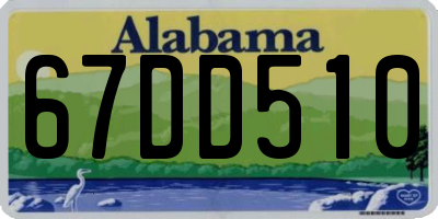 AL license plate 67DD510