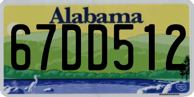 AL license plate 67DD512
