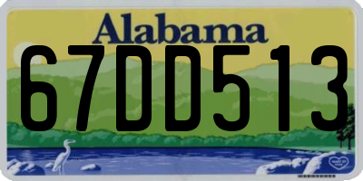 AL license plate 67DD513