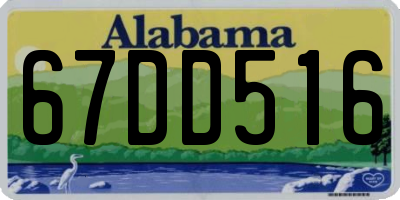 AL license plate 67DD516