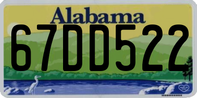 AL license plate 67DD522