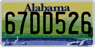 AL license plate 67DD526